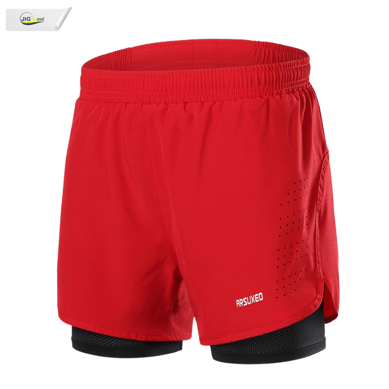 Short de Corrida com Forro Térmico Secagem Rápida RUNNING SHORT Frete Grátis