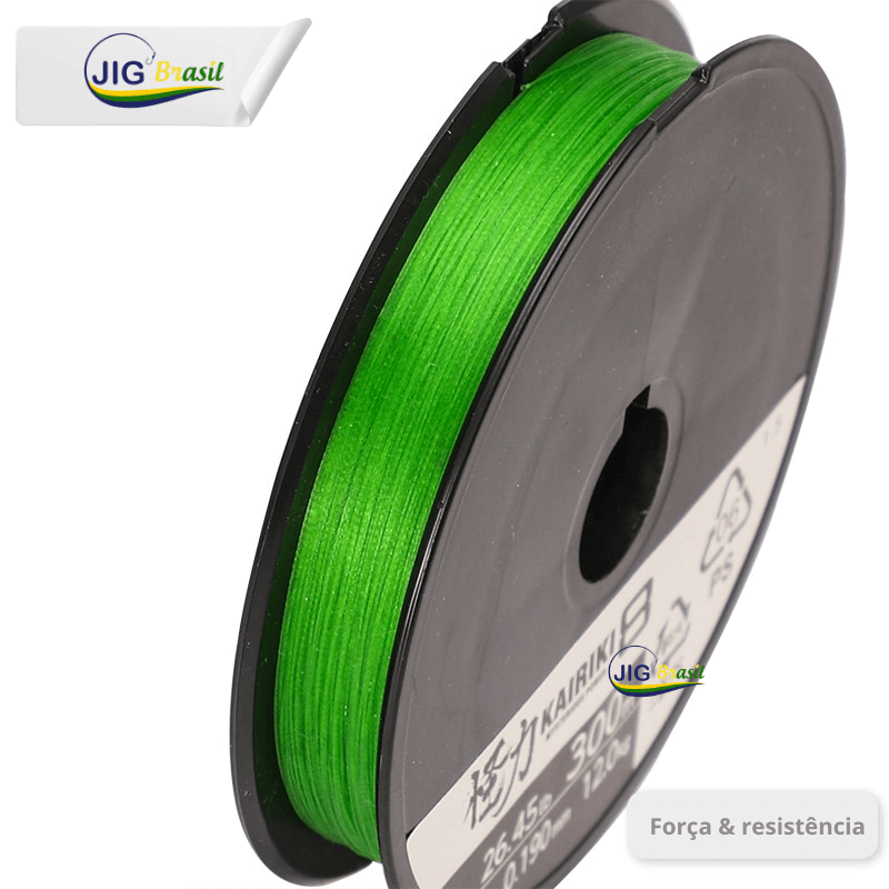 Linha Multifilamento Shimano Kairiki X8 Dyneema 150 ou 300metros Verde FRETE GRÁTIS