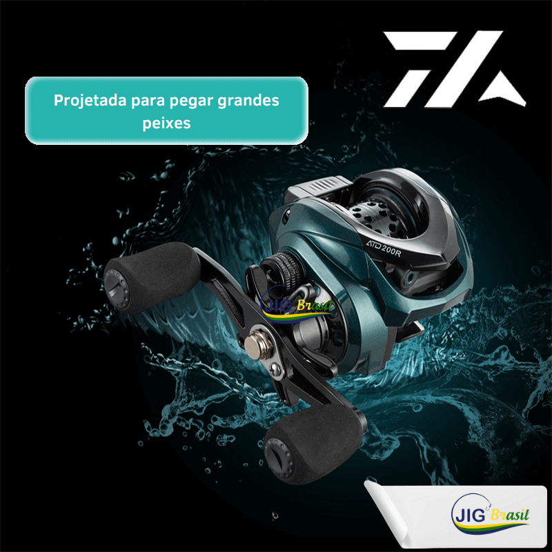 Carretilha ATD 200R Drag de 8kg Recolhimento 7.2:1 FRETE GRÁTIS